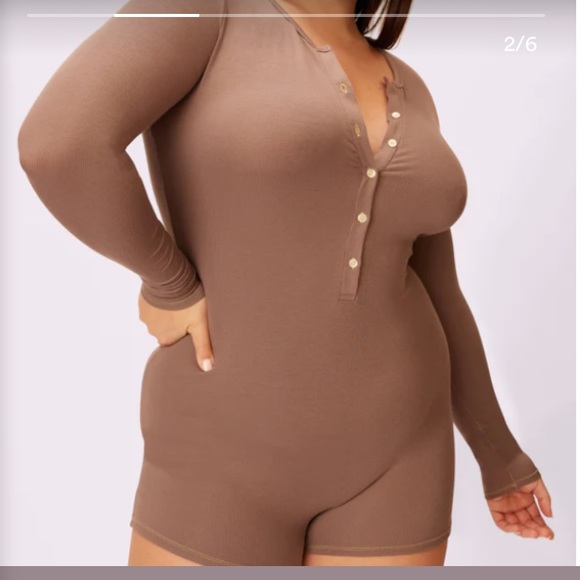 Vintage Rib Longsleeve Playsuit from Parade - Picture 2 of 3